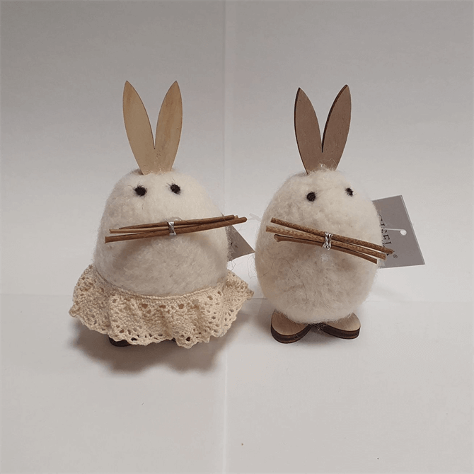 Gisela Graham Assorted Mr & Mrs Bunny Decoration
